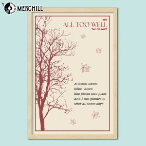 Red All Too Well Poster Taylor Swift Inspired Gifts 4