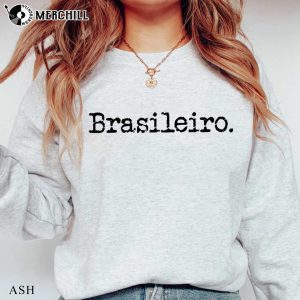 Retro Brasileiro White Brazil Shirt Gift for Brasil Soccer Fans 4