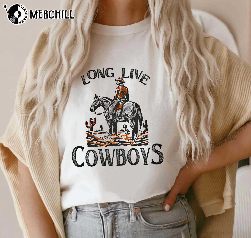 Retro Long Live Cowboys Womens Short Sleeve