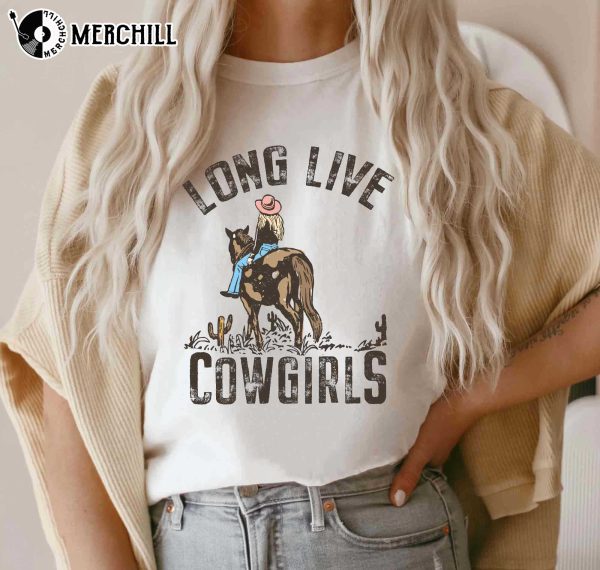 Retro Long Live Cowgirls Shirt Women Western Cowgirl Gift Ideas