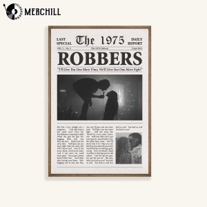 Robbers Lyric The 1975 Retro Newspaper Poster Gifts for The 1975 Fans 3