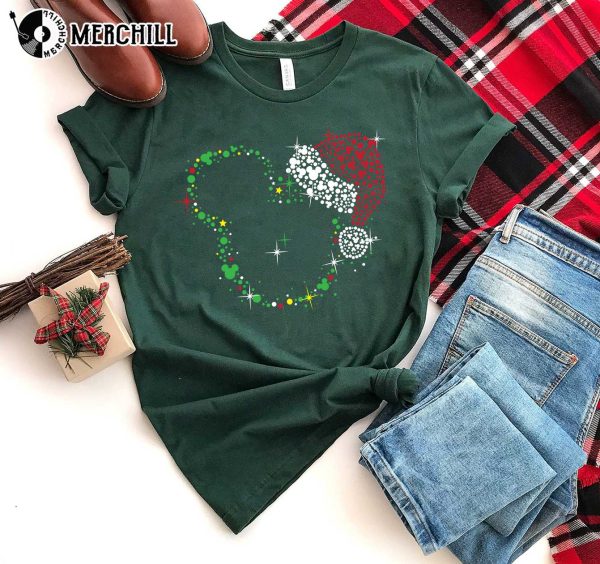 Santa Mickey Shirt, Mickey Mouse Christmas Shirt Womens, Gifts for Disney Lovers