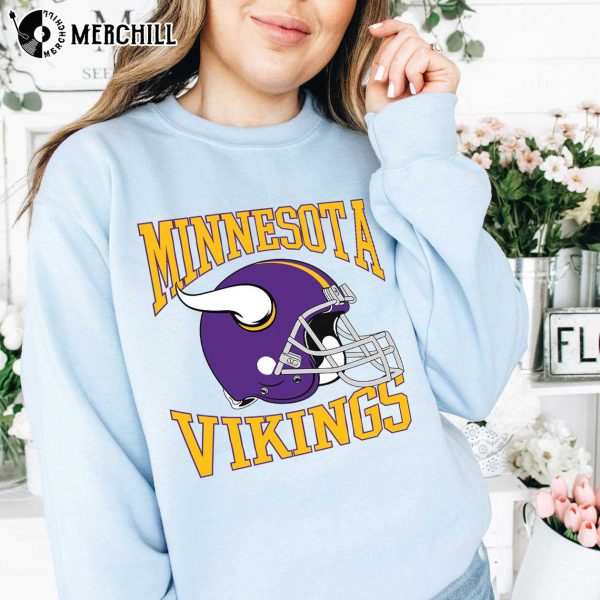 Vintage Vikings Shirts Minnesota Vikings Long Sleeve Gifts for Vikings Fans