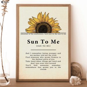 Zach Bryan Poster Sun to Me Lyrics