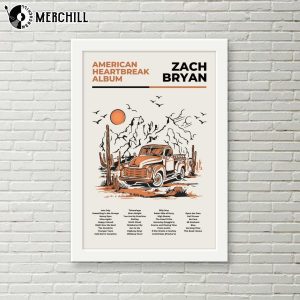 American Heartbreak Album Poster Zach Bryan Gift