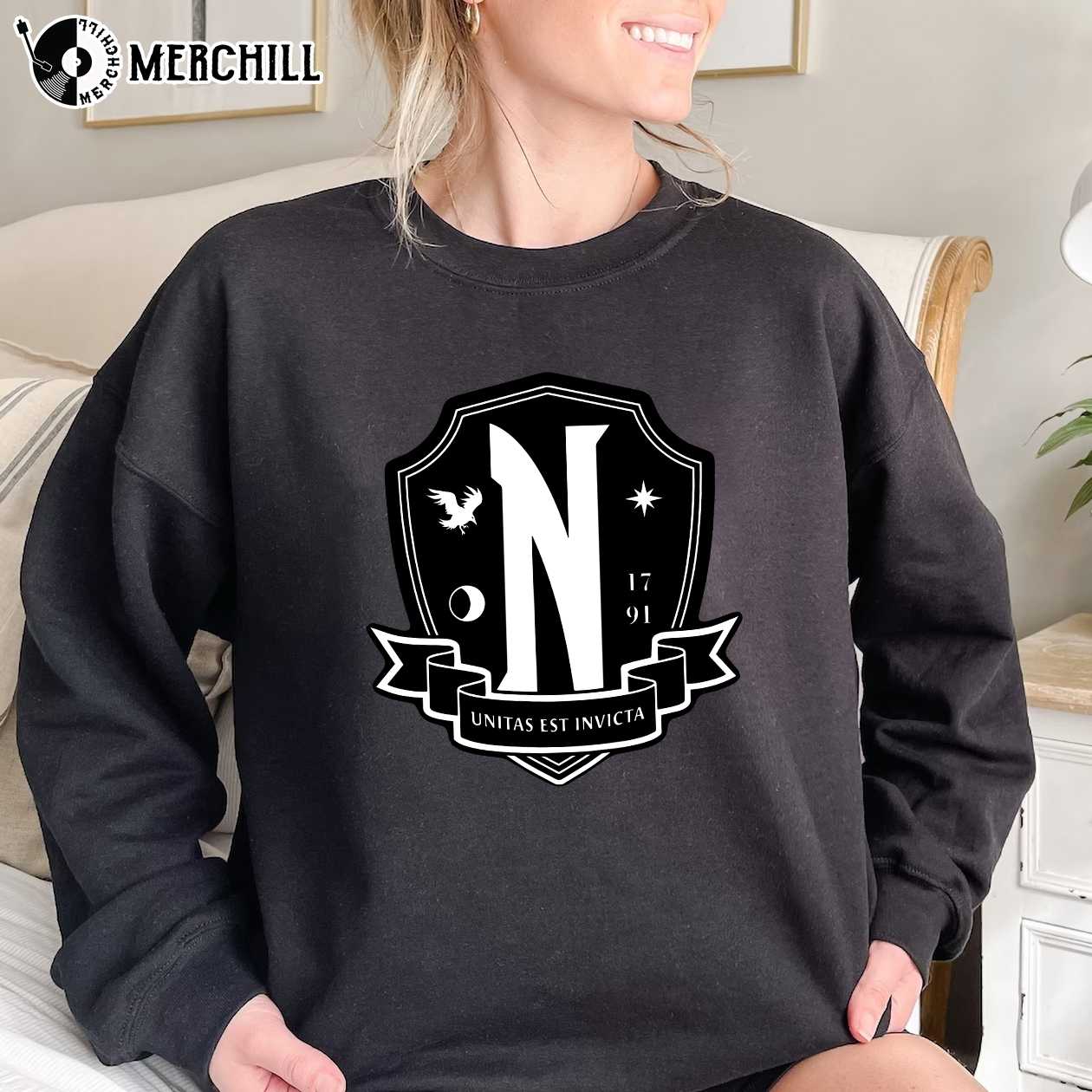 Nevermore Academy T-Shirt, Wednesday Addams Sweatshirt, Wednesday Shirt,  Horror Movies Shirt, Shirts for Women, Gifts for Her - Printiment