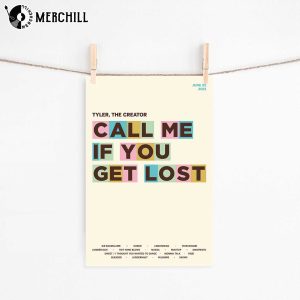 Call Me If You Get Lost Tracklist Poster Tyler The Creator Wall Art 3