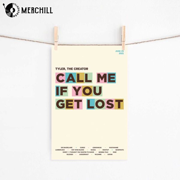 Call Me If You Get Lost Tracklist Poster Tyler The Creator Wall Art