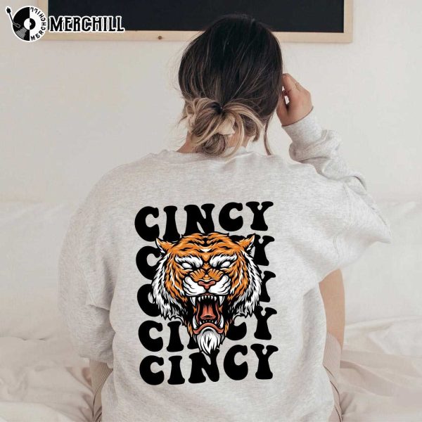 Cincy Cincinnati Bengals Tee Shirt Printed on Back Gift for Her