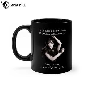 I Act As If I Dont Care Wednesday Addams Horror Movie Mugs 3