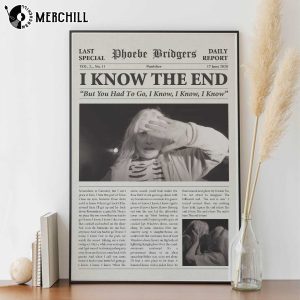 I Know The End Phoebe Bridgers Lyrics Poster Newspaper