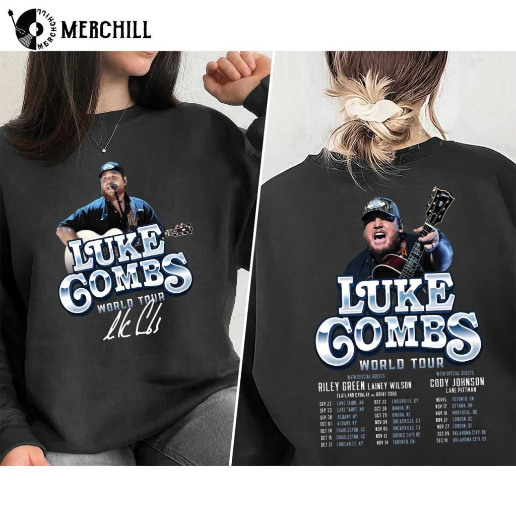 Luke Combs Concert Shirt World Tour Gifts for Country Music Lovers Happy Place for Music Lovers