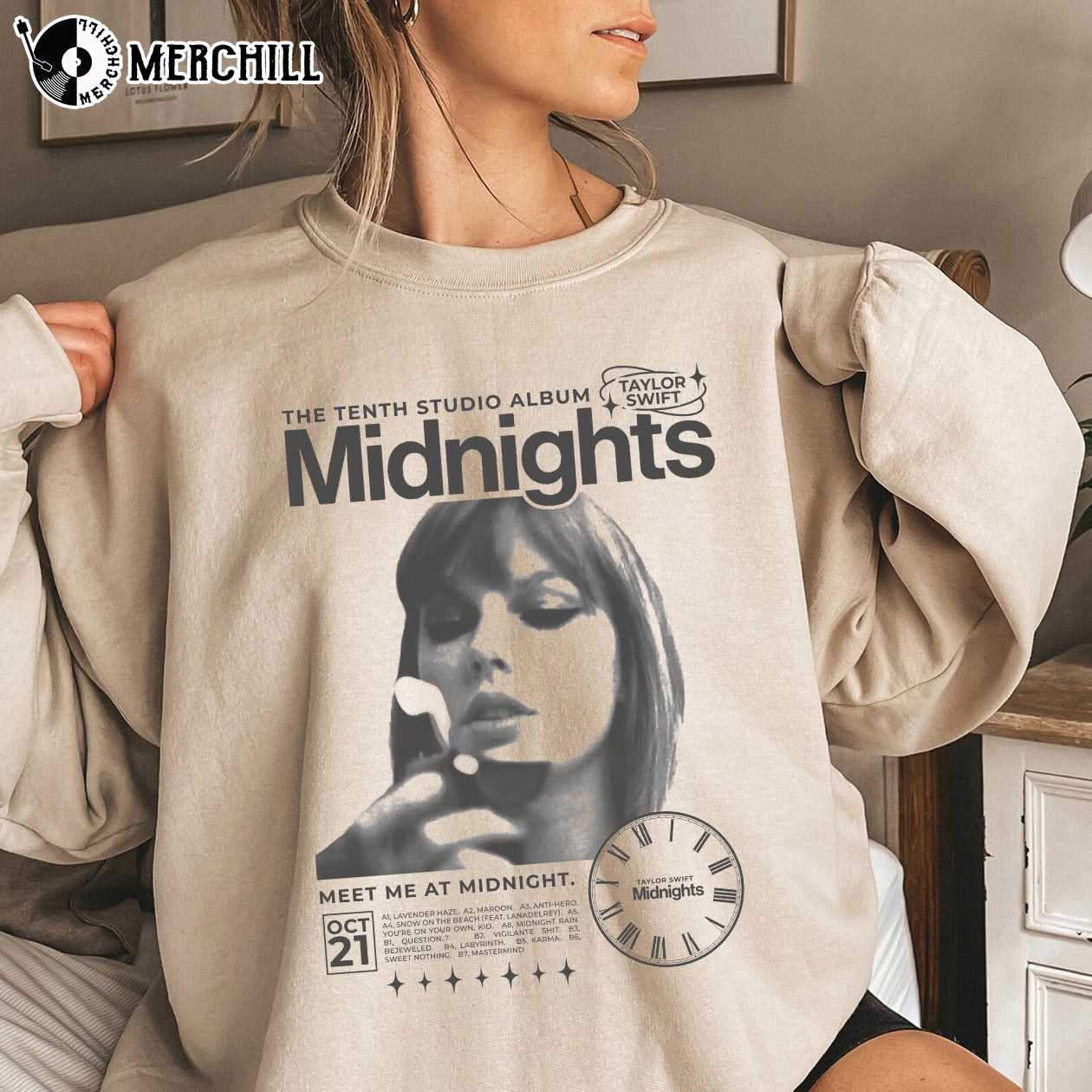 Meet Me at Midnight T Swift Merch Gifts for Taylor Swift Lovers - Happy  Place for Music Lovers