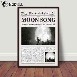 Moon Song Phoebe Bridgers Poster Lyrics Newspaper