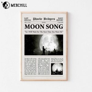 Moon Song Phoebe Bridgers Poster Lyrics Newspaper 3