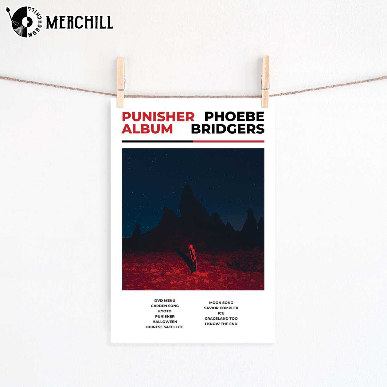 Punisher Phoebe Bridgers Poster Album Gift for Fans - Happy Place for Music  Lovers