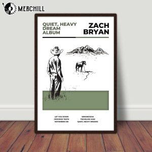 Quiet Heavy Dream Album Poster Zach Bryan Gift