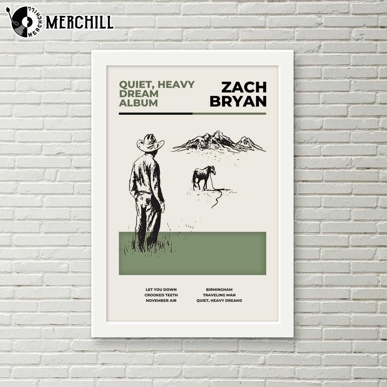 Quiet Heavy Dream Album Poster Zach Bryan Gift - Happy Place for Music  Lovers