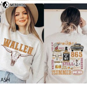 Retro Morgan Wallen Long Sleeve Shirt Printed 2 Sides Vintage Country Music Tees