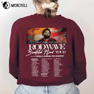 Rod Wave Beautiful Mind 2022 Tour Hoodie Printed 2 Sides Rod Wave Tee Shirt 4