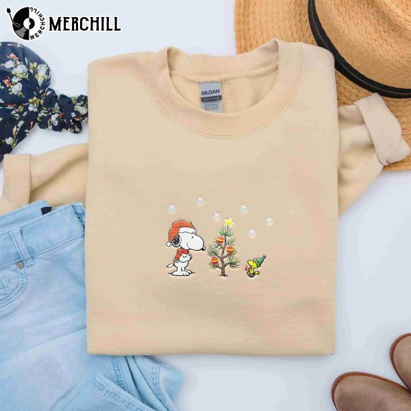 Snoopy Vintage Embroidered Sweatshirt Snoopy Christmas Gifts