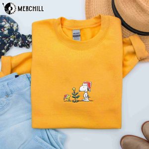Snoopy and Woodstock Christmas Embroidered Shirt Gift for Peanuts Lovers 2