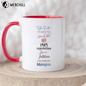 Taylor Swift Album Mug Gifts for Swifties Folklore Evermore Midnights 3