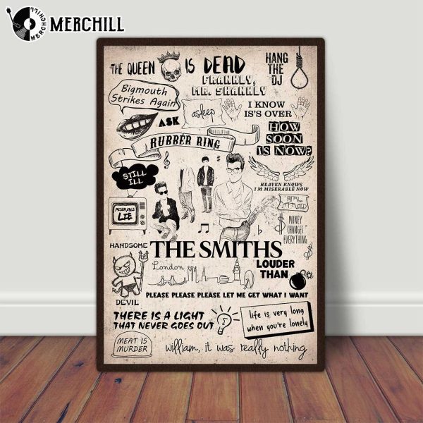 The Smiths Poster Vintage The Queen Is Dead Songs Lyrics Albums