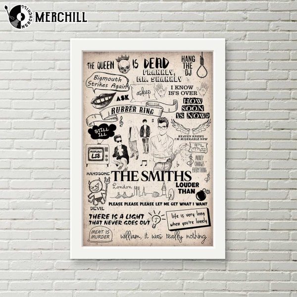 The Smiths Poster Vintage The Queen Is Dead Songs Lyrics Albums