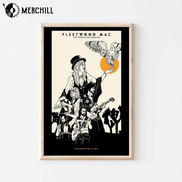 Vintage Fleetwood Mac Concert Poster Gifts for Stevie Nicks Fans