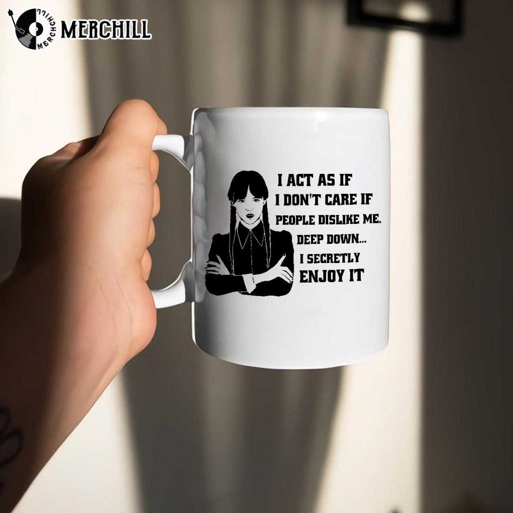 Wednesday Addams Mug Quotes Gifts for Horror Movie Lovers Happy Place