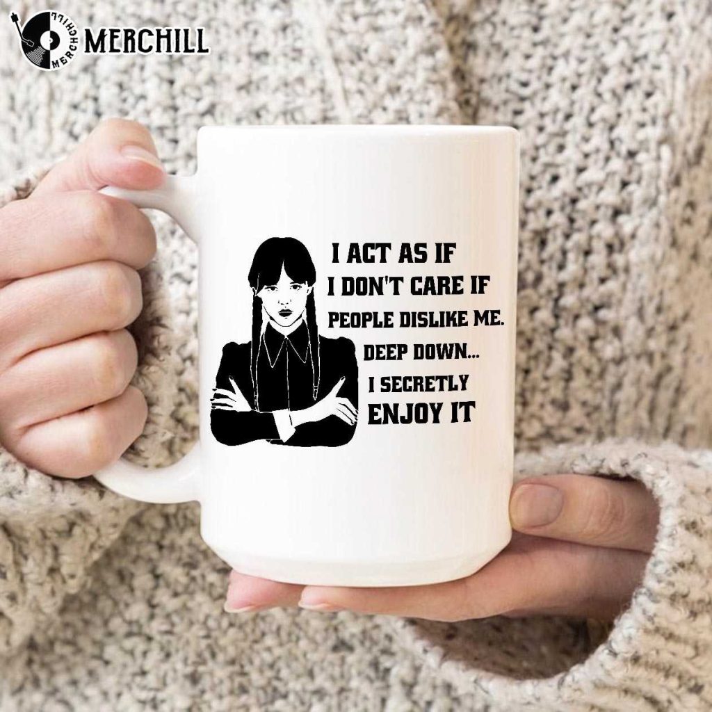 Wednesday Addams Mug Quotes Gifts for Horror Movie Lovers Happy Place