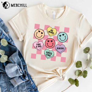Candy Heart Valentine T Shirts for Women Best Valentine Gift for Wife