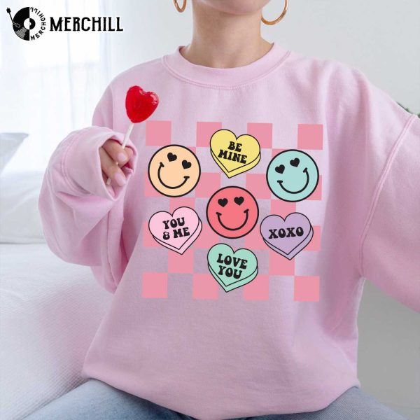 Candy Heart Valentine T Shirts for Women Best Valentine Gift for Wife