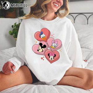 Cute Candy Heart Valentines Disney Shirts Vday Gifts for Her 2