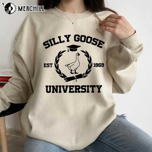 Funny Silly Goose University Sweatshirt Best Gag Gifts for Guys