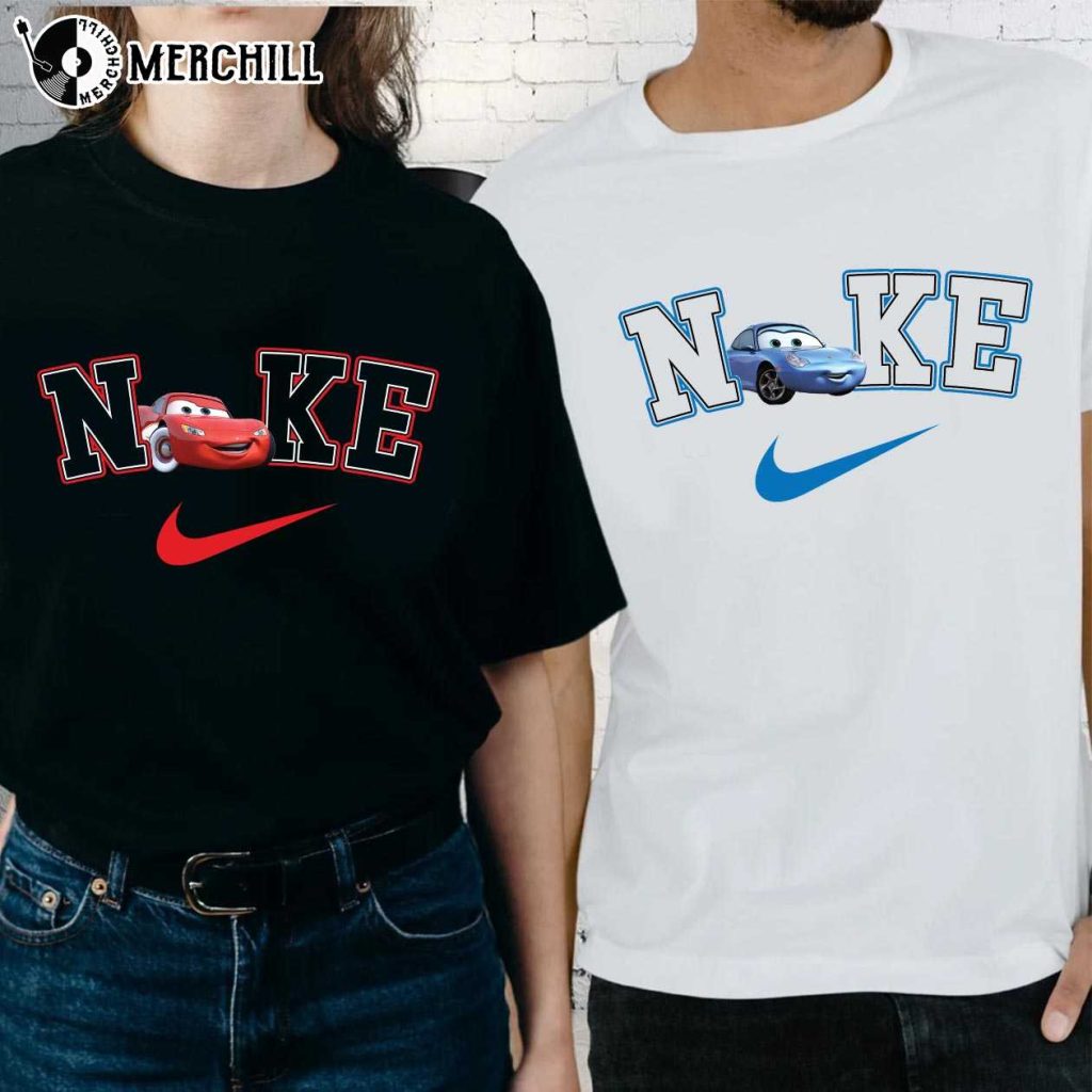 Lightning McQueen and Sally Nike Shirt His and Her Valentine Shirts