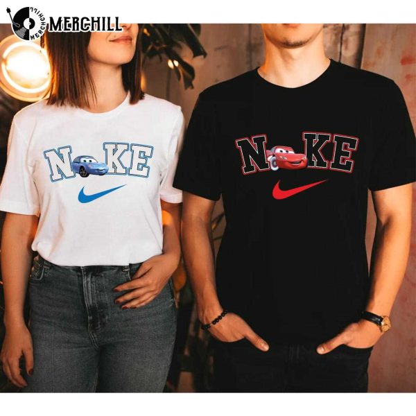 Lightning McQueen and Sally Nike Shirt His and Her Valentine Shirts