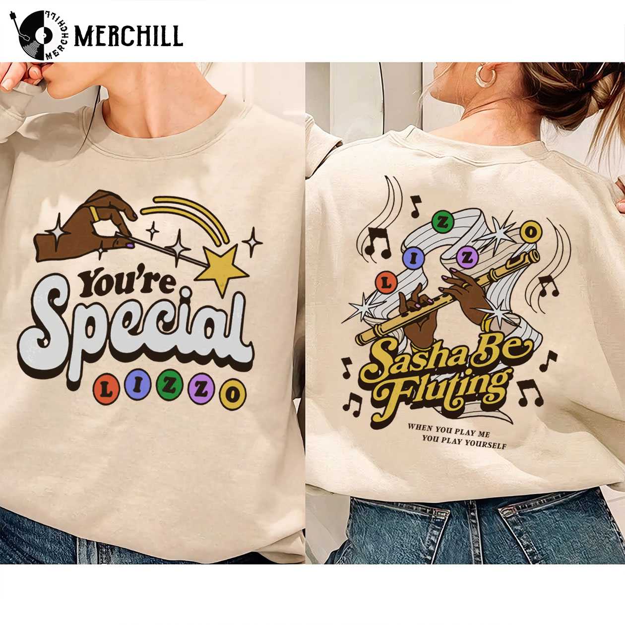 Lizzo The Special 2our Sweatshirt 2 Printed Sides Lizzo Concert Shirt -  Happy Place for Music Lovers