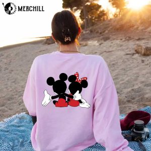 Mickey and Minnie Kissing Disney Valentines Day Shirts 2 Sides