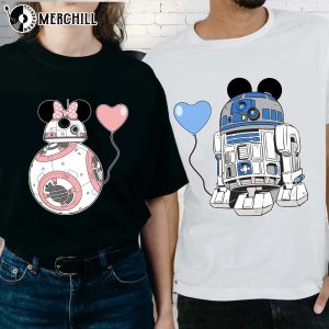 R2D2 BB8 Star Wars Valentines Shirt Disney Couples Valentines Gifts 3