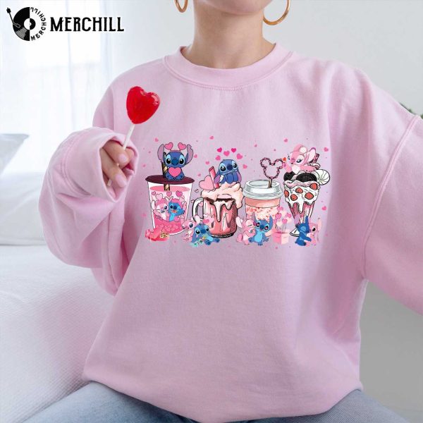 Stitch and Angel Kissing Valentines Day Tees Cute Valentines Ideas