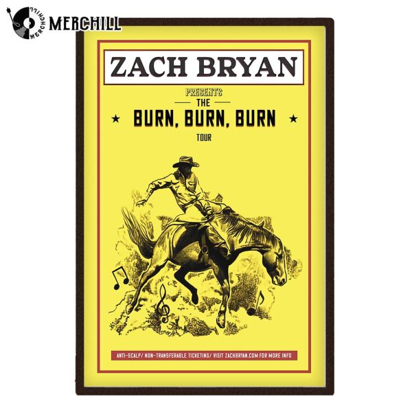 Burn Burn Burn Tour 2023 Zach Bryan Poster Gifts for Country Music Lovers