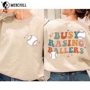 Busy Raising Ballers Funny Baseball Mom Shirt Mothersday Ideas
