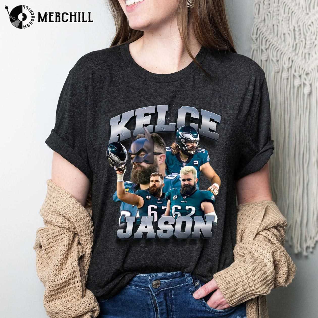 Jason Kelce Tshirt Philadelphia Eagles Shirt Super Bowl 2023 - Happy Place  for Music Lovers