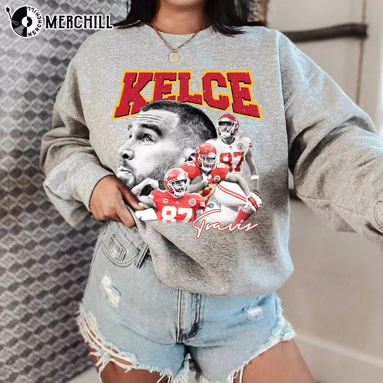 Kansas City Chiefs Travis Kelce Sweatshirt KC Chiefs Gifts