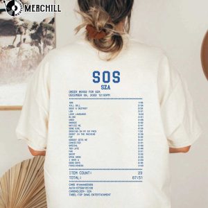 SZA SOS Est 2022 SOS Full Tracklist Sweatshirt Printed 2 Sides 3