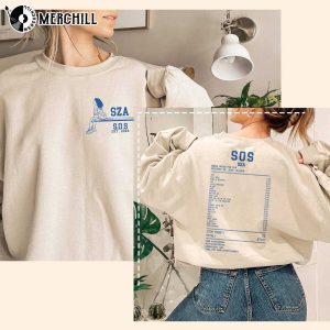 SZA SOS Est 2022 SOS Full Tracklist Sweatshirt Printed 2 Sides