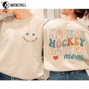 Smiley Face Hockey Mom Sweatshirt Funny Hockey Mom Shirts