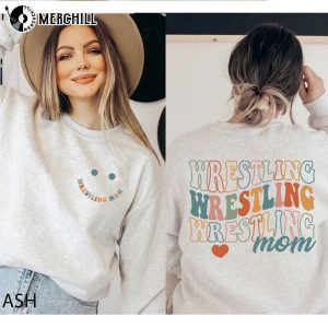 Smiley Face Wrestling Mom Sweatshirt Mothers Day Stuff